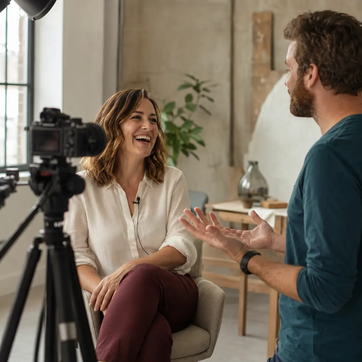 Business owner learning AI video marketing tools with Queen Bee Consulting