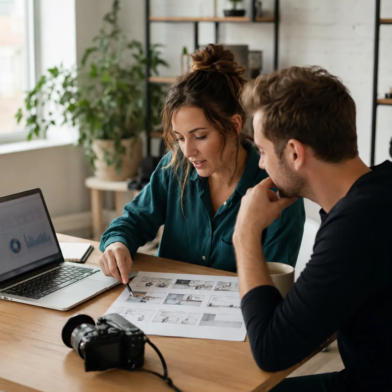 Business owner learning AI video marketing tools with Queen Bee Consulting