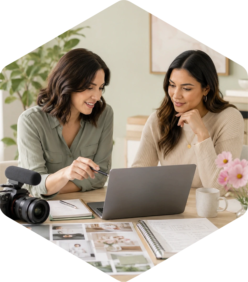 women working on a marketing strategy